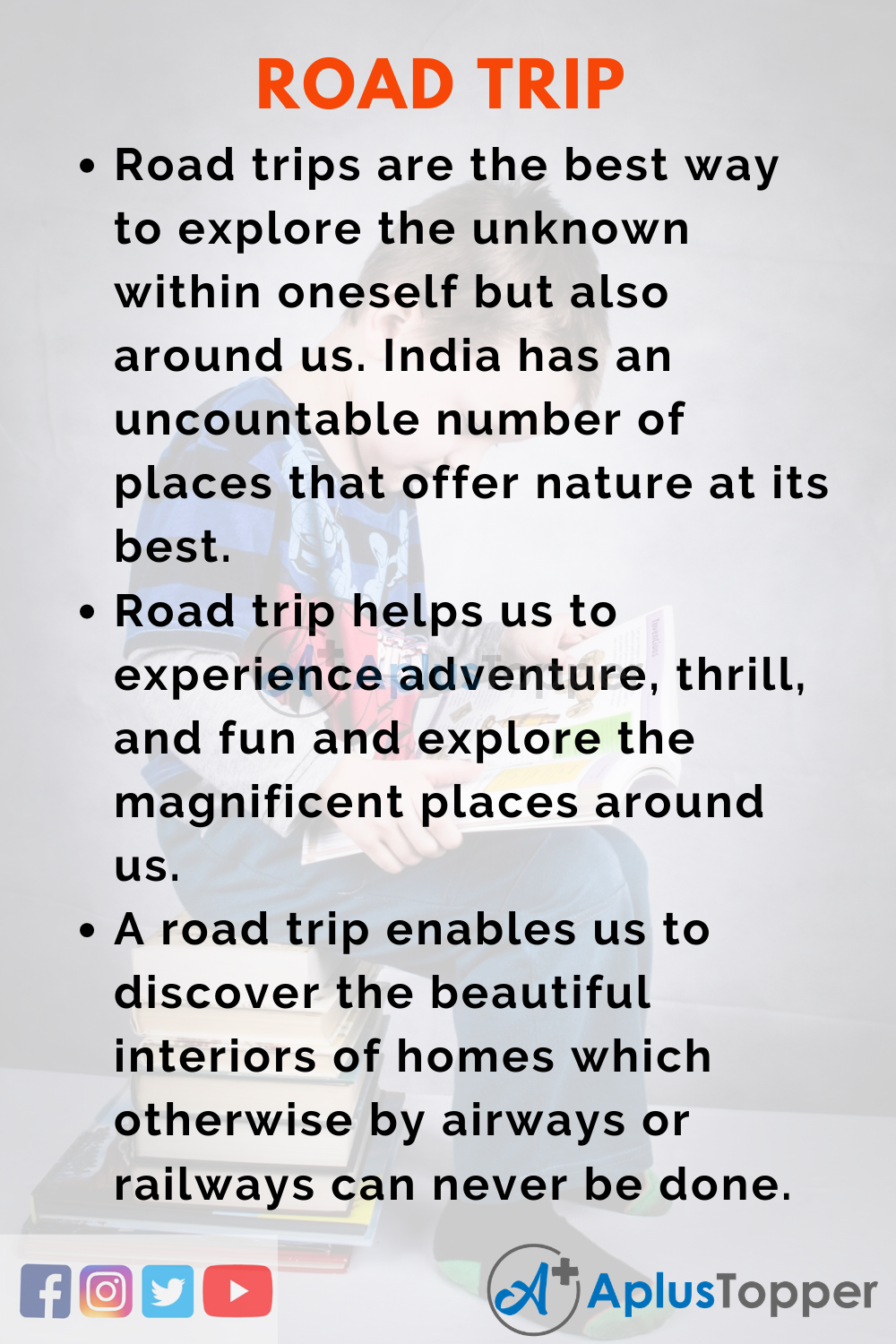 essay on road trip for class 5