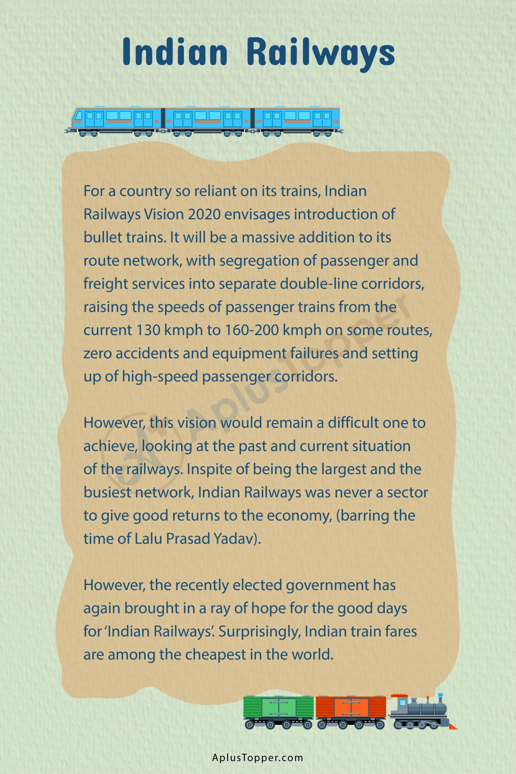 indian railways essay in english 250 words