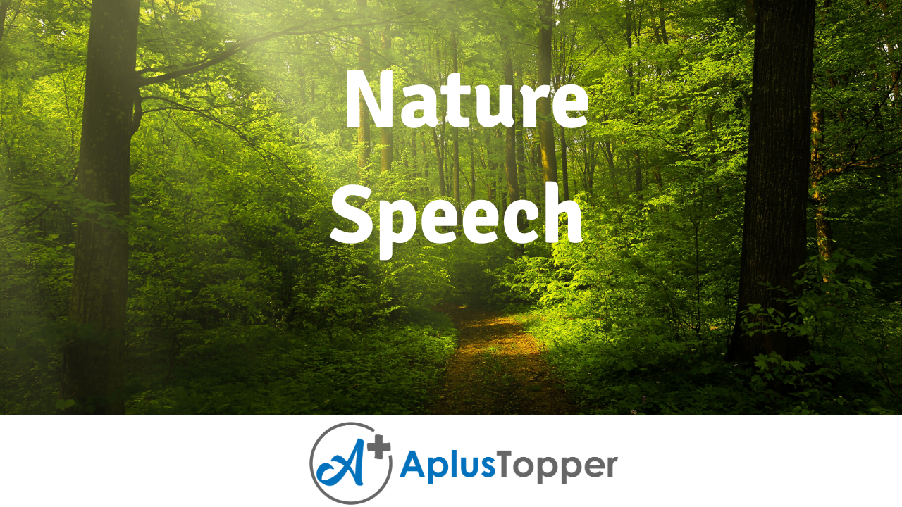 speech writing about nature
