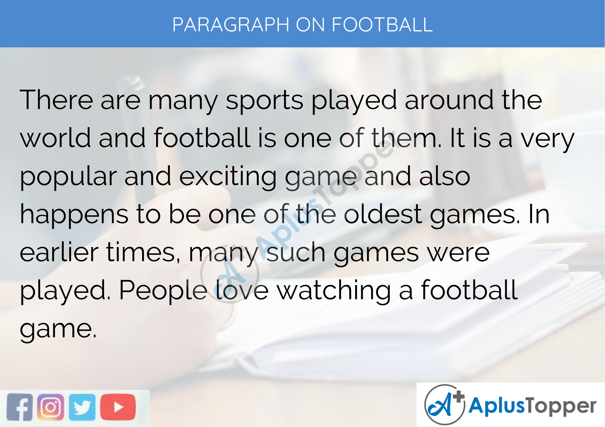 Paragraph On Football 100 Words For Classes 1 2 And 3 Kids 