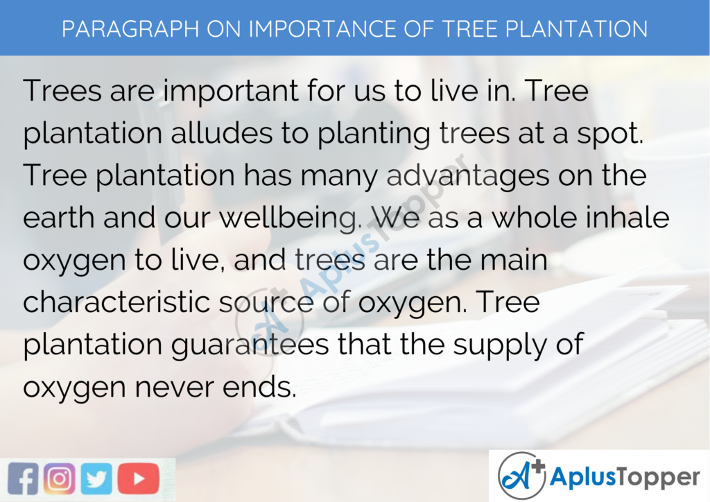 speech writing on importance of tree plantation