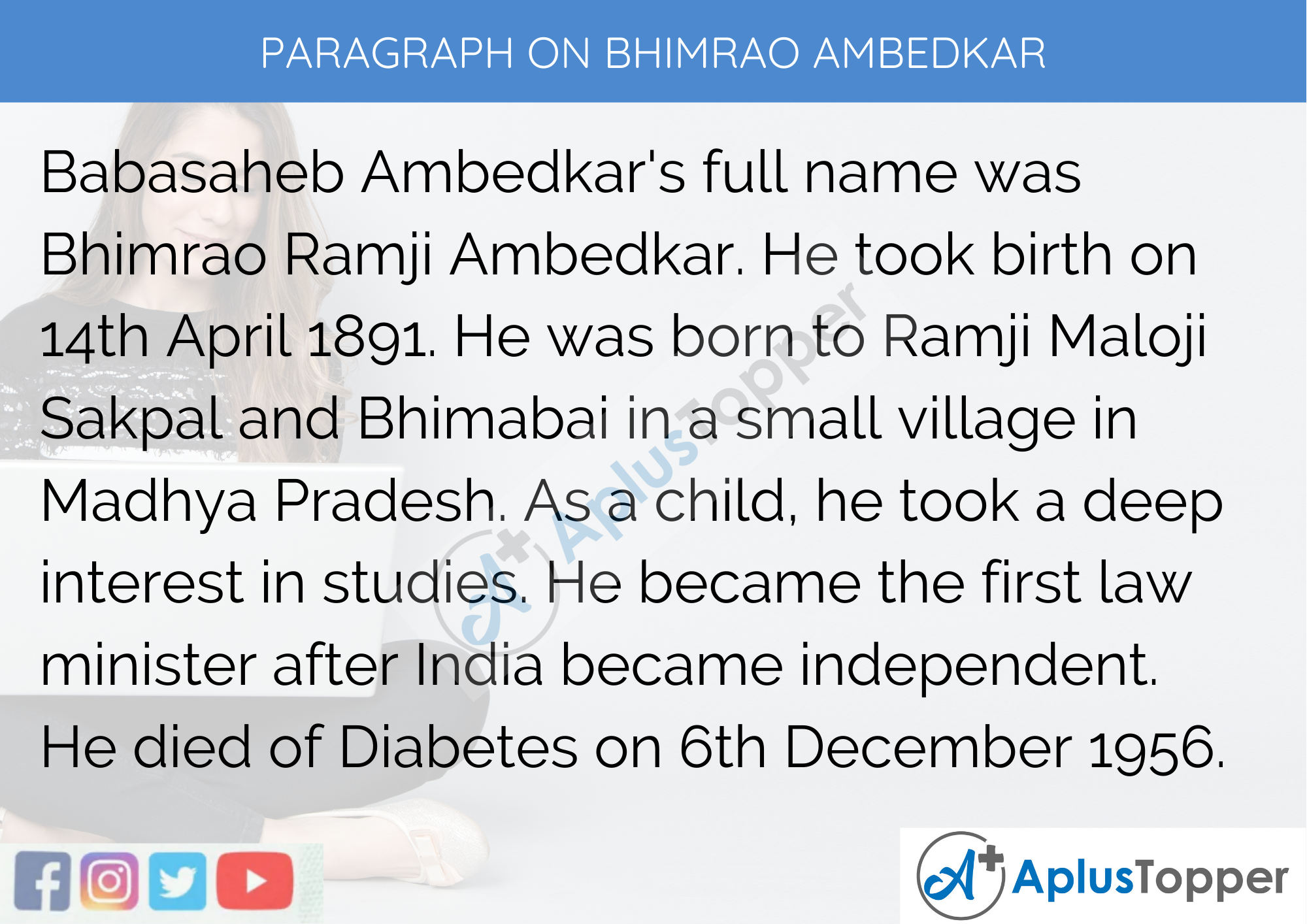 short essay on dr br ambedkar in hindi