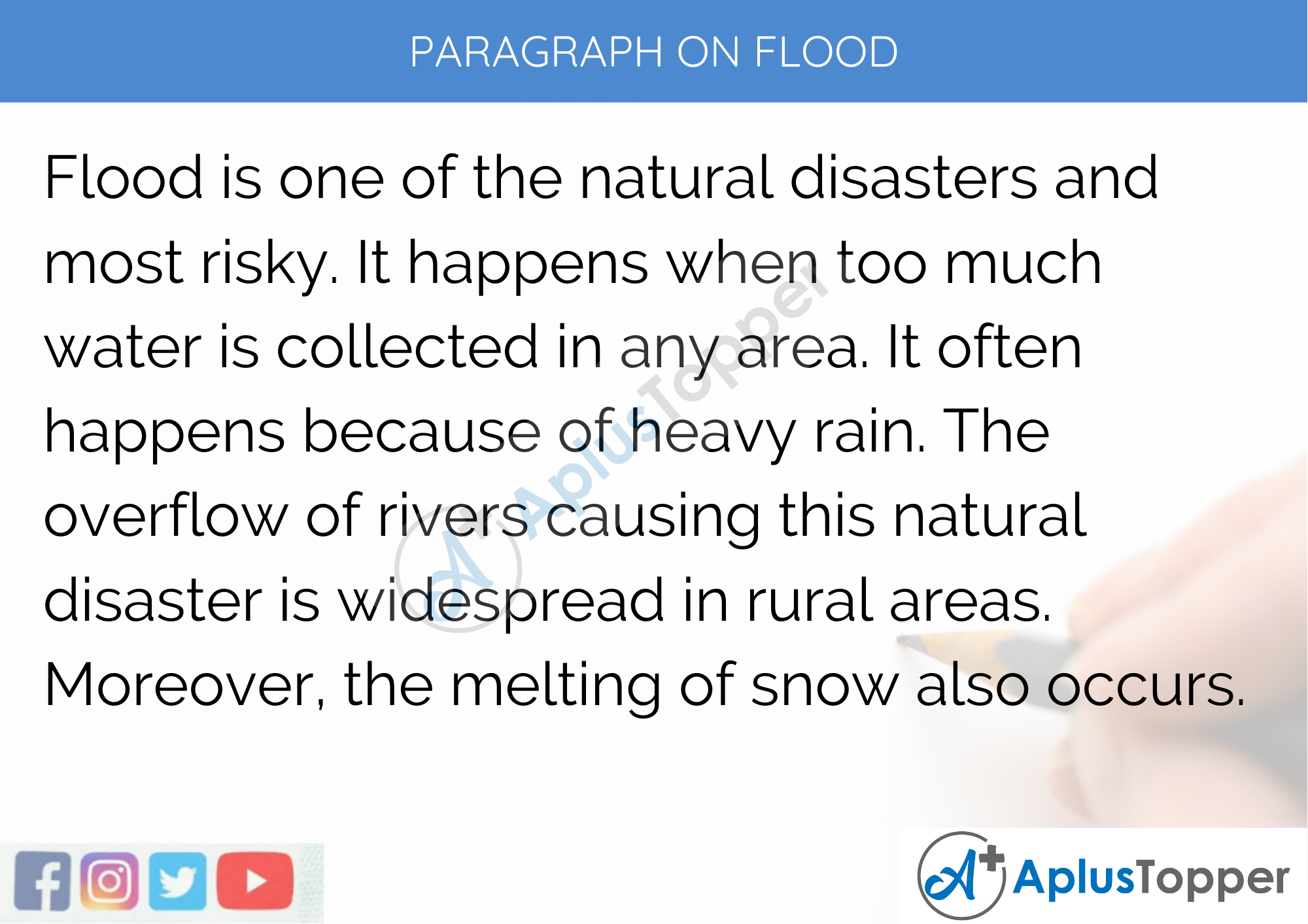 write an essay on flood