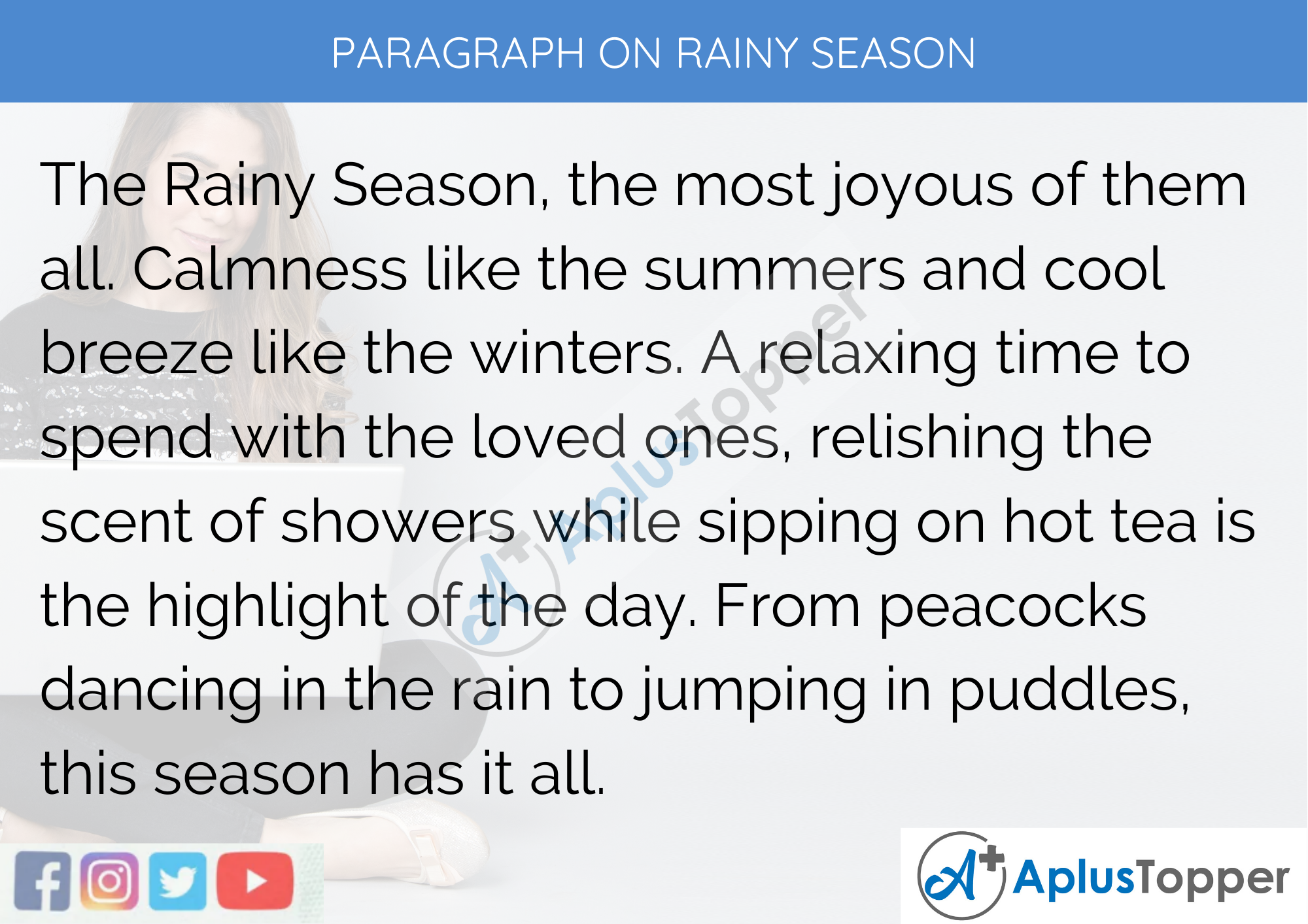 write an essay on rainy season for class 6