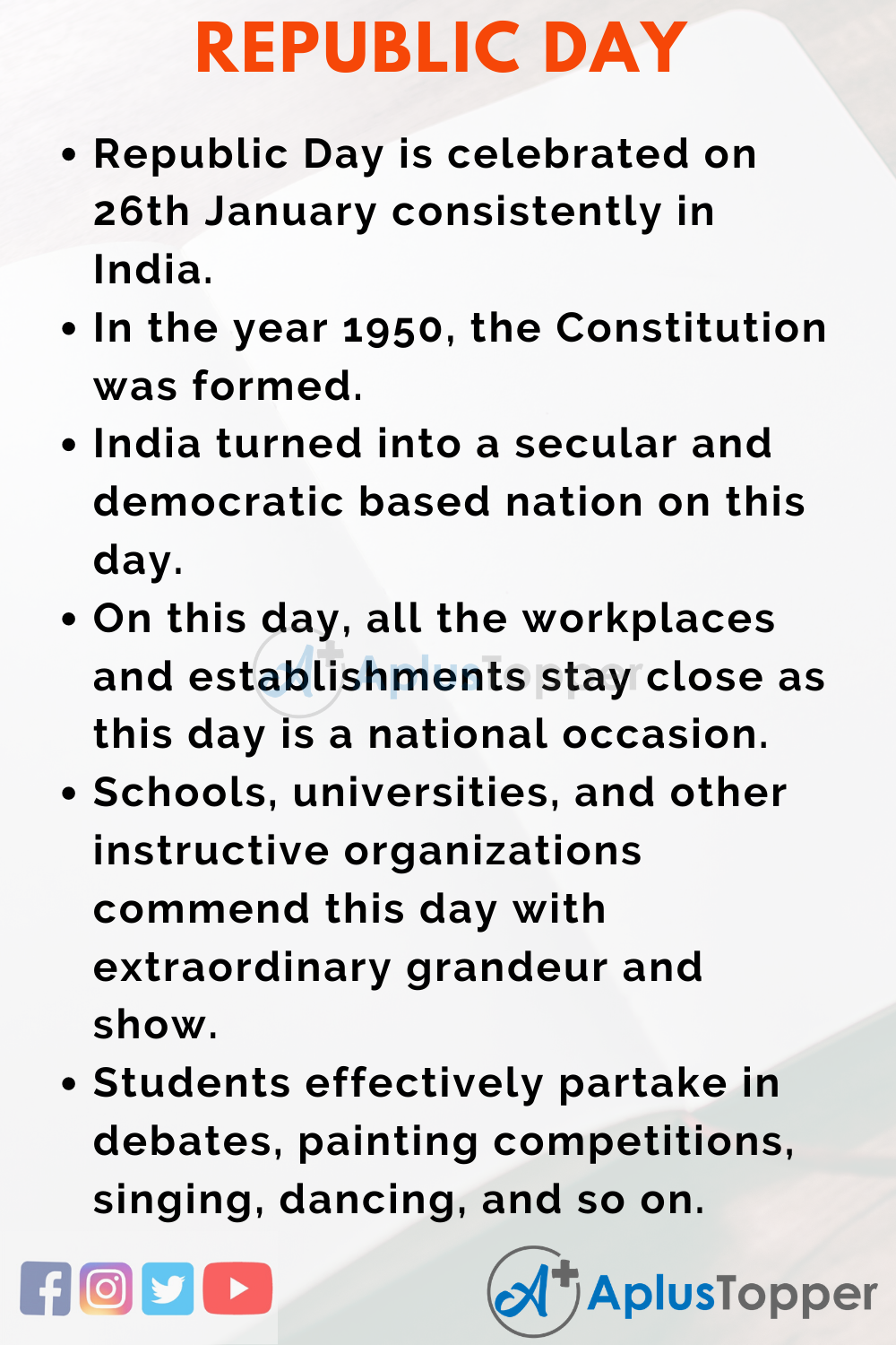 welcome speech quotes for republic day