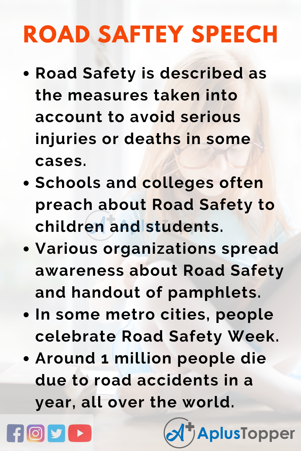 speech on road safety in 200 words