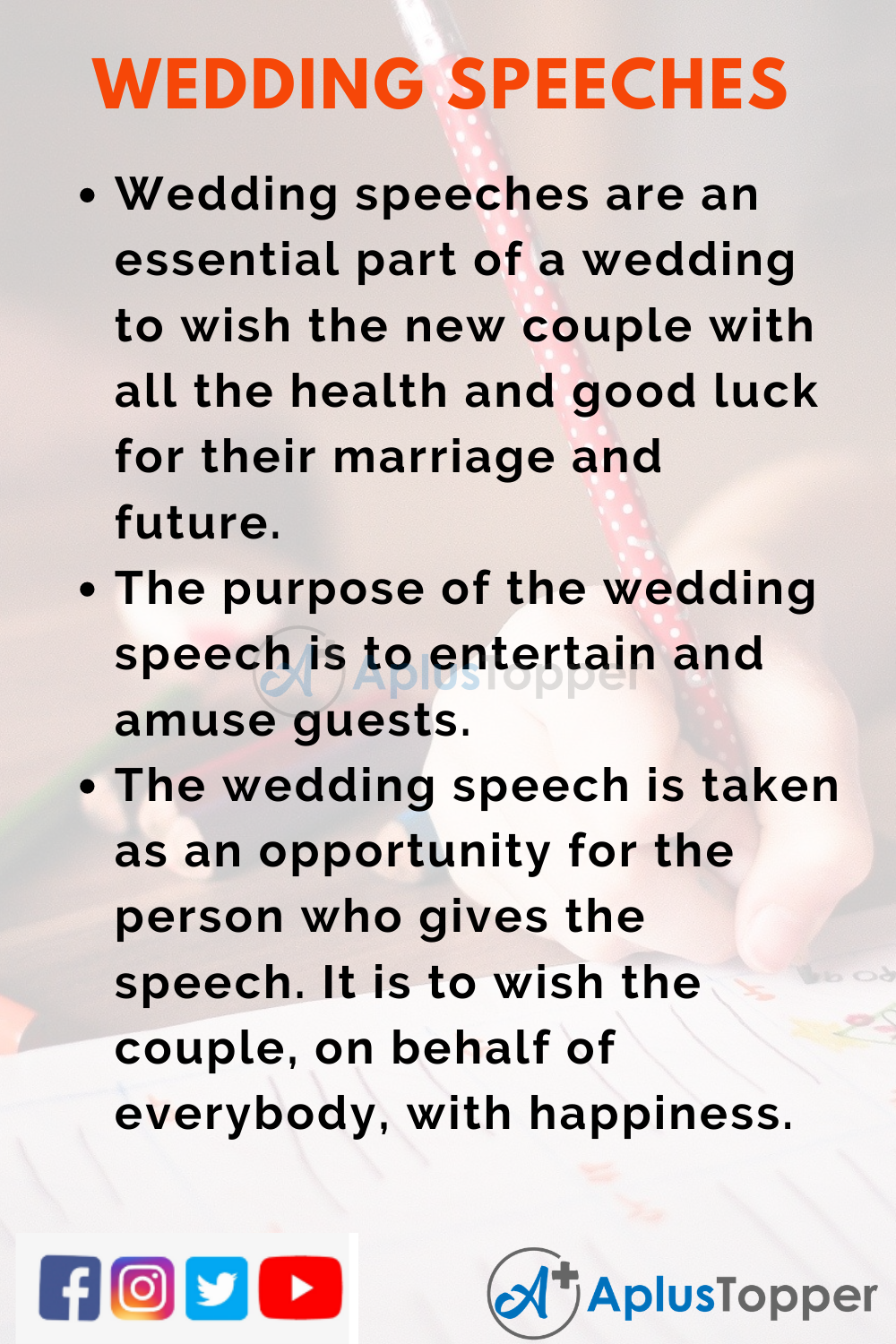 best wedding reception speeches