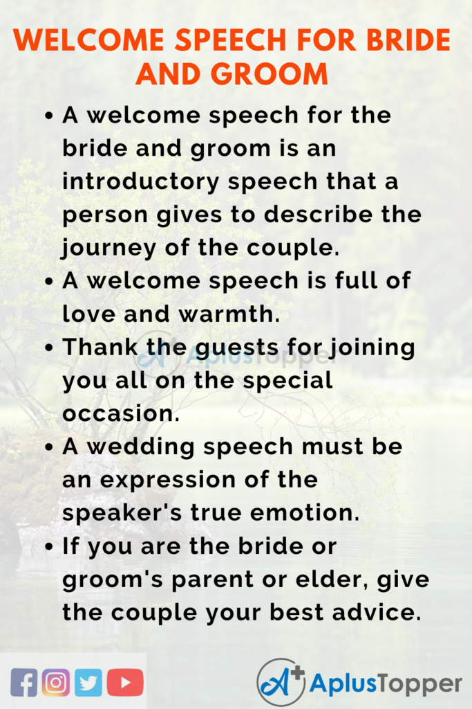 how to write bride and groom speech