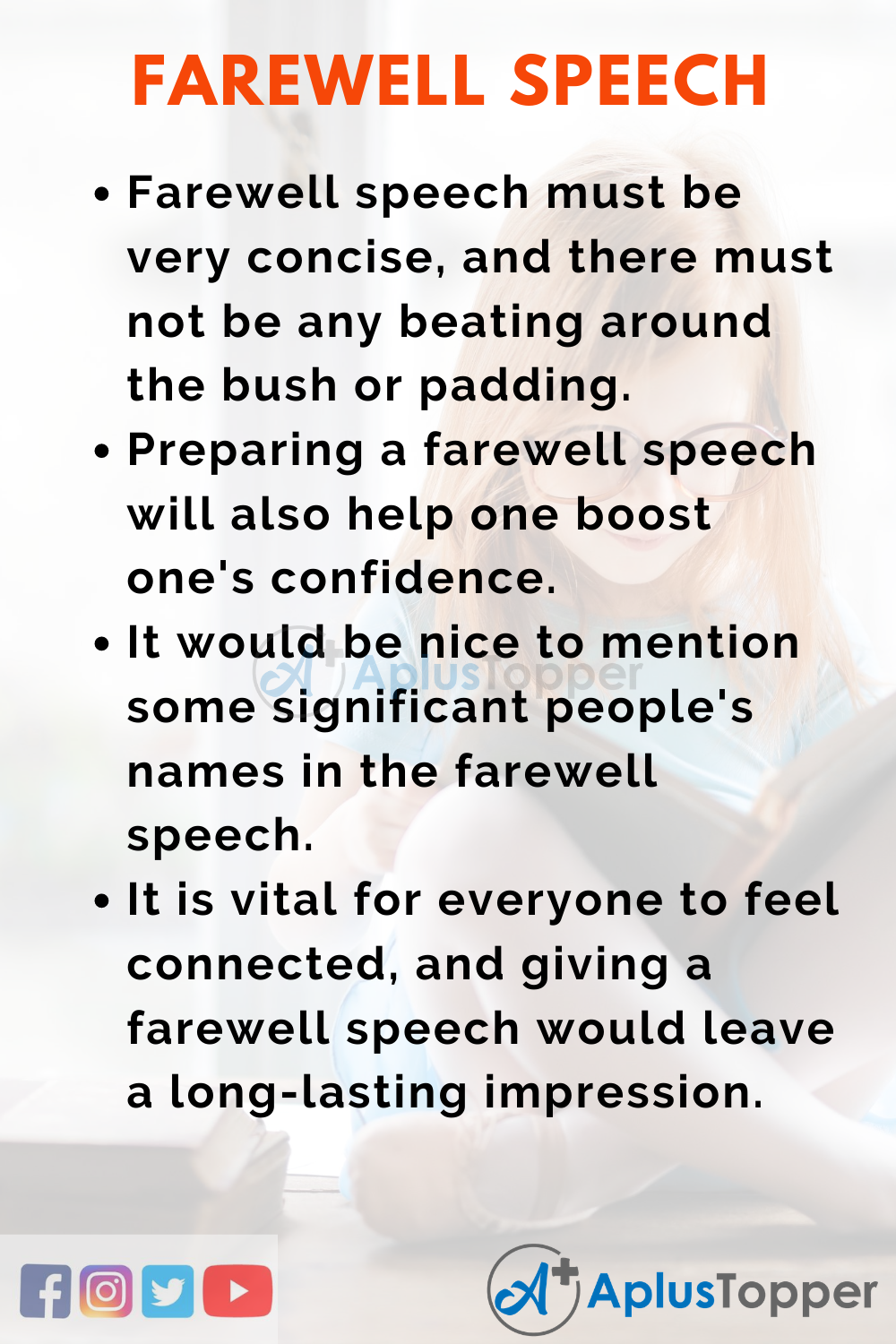 how do you give a short farewell speech