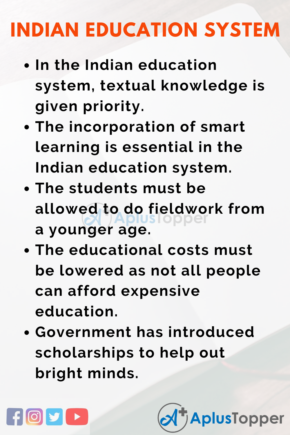 speech on current education system in india
