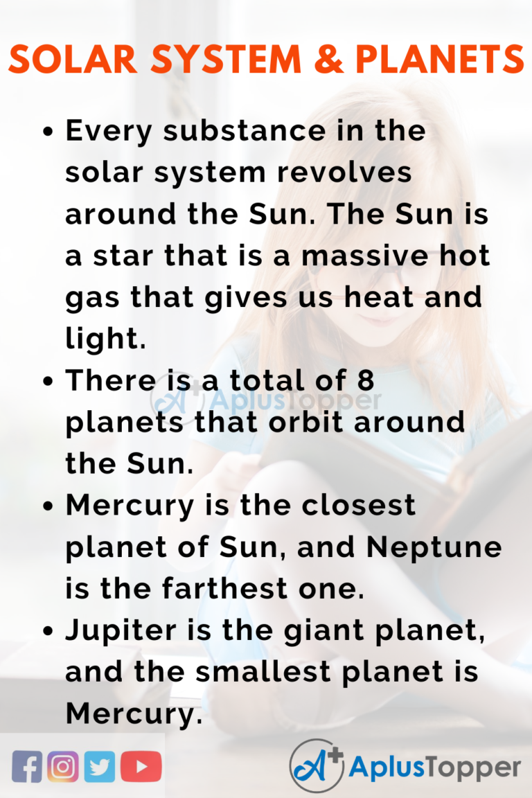 speech on solar system for class 3