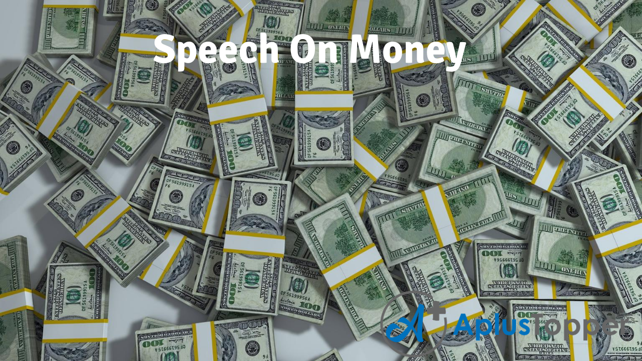 a short speech on value of money