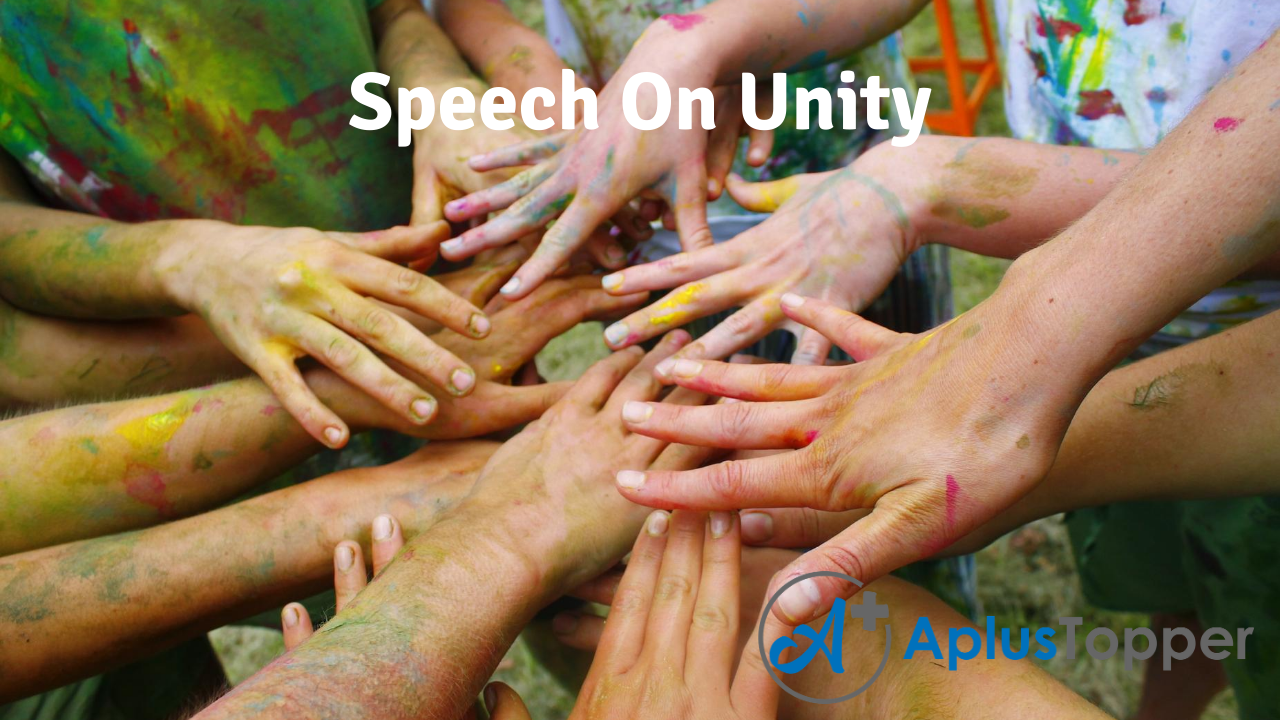 good speech on unity