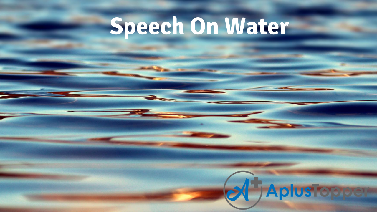 give speech on the water