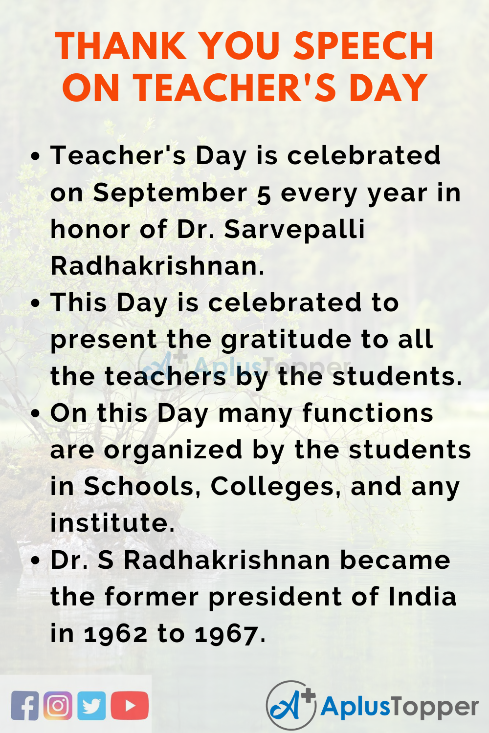 speech in english for teachers day