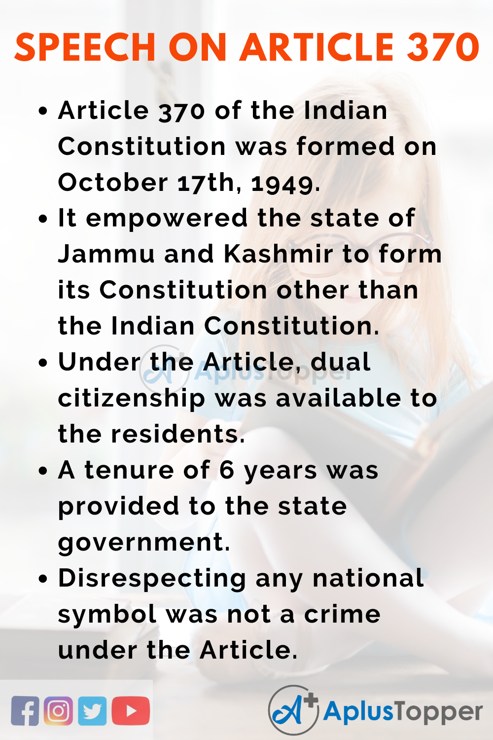 article 370 speech in english