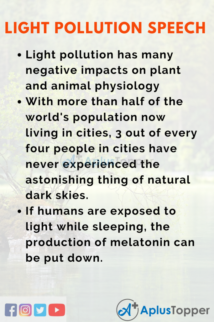 essay on light pollution