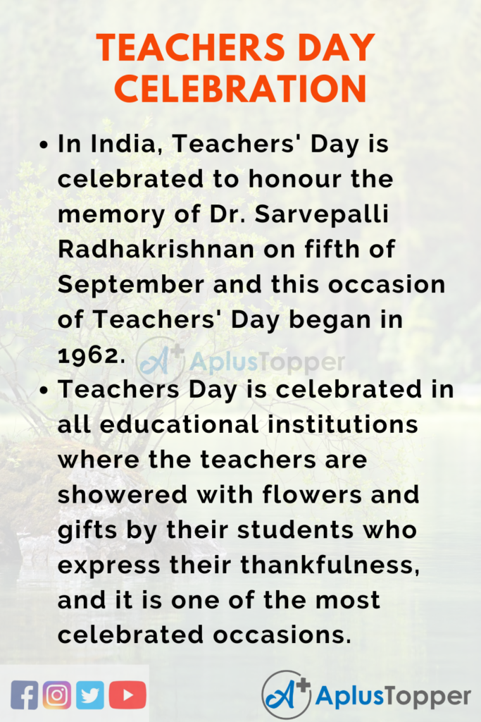 write a speech on teachers day celebration