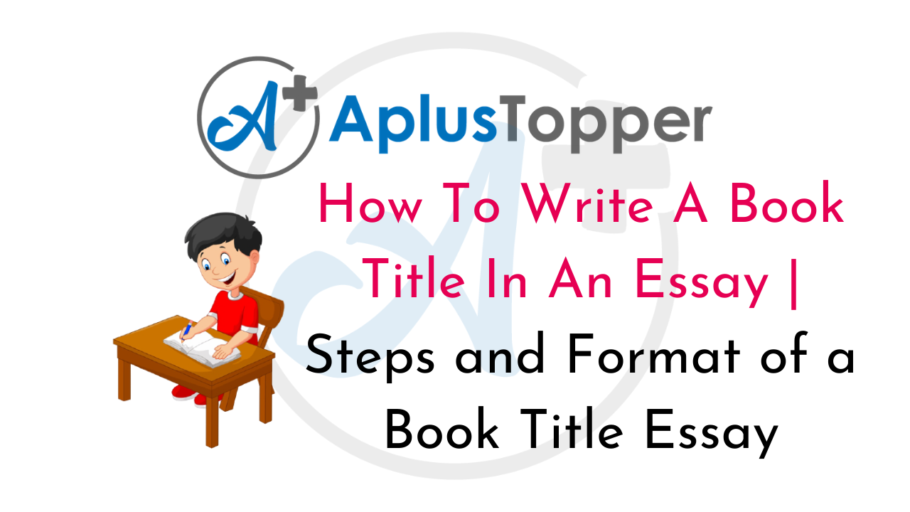 how to put name of book in essay