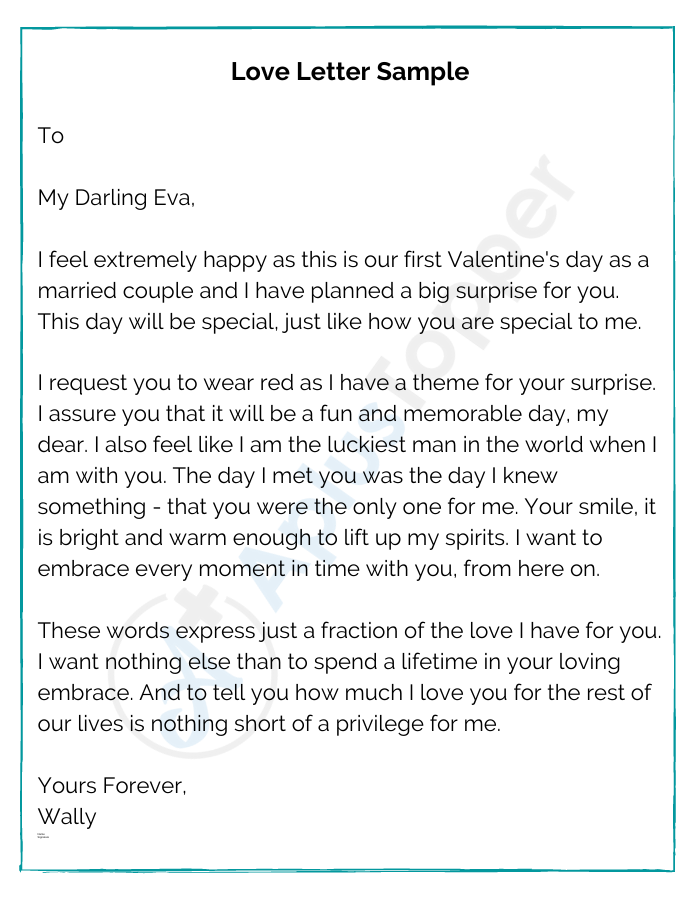 Love Letter Sample 