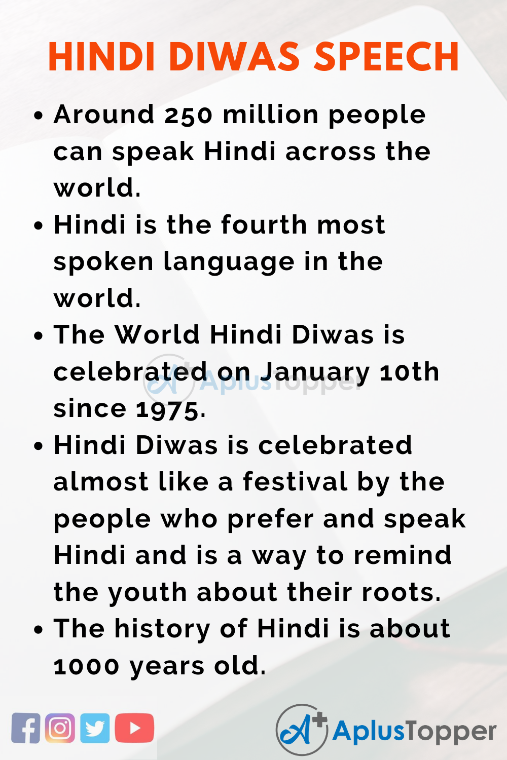 speech by hindi meaning