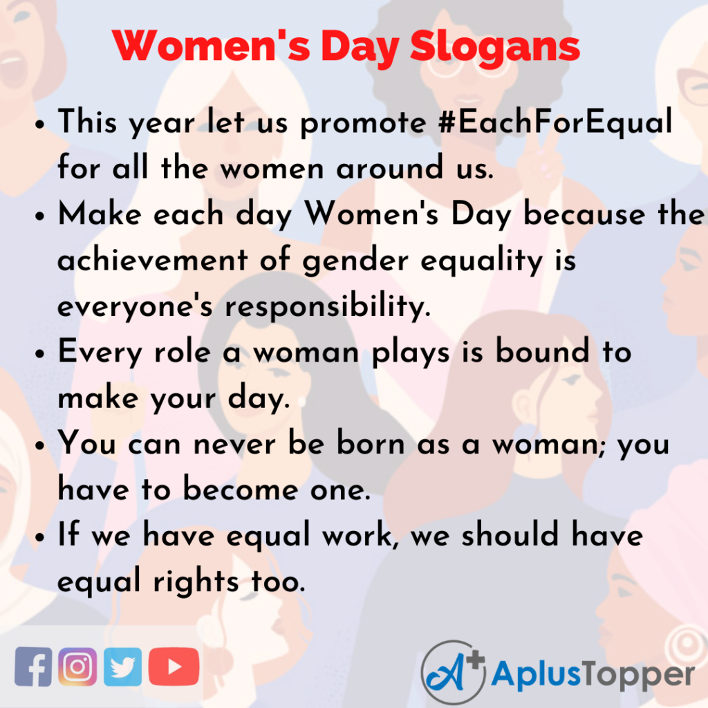 Women's Day Slogans Unique and Catchy Women's Day Slogans in English