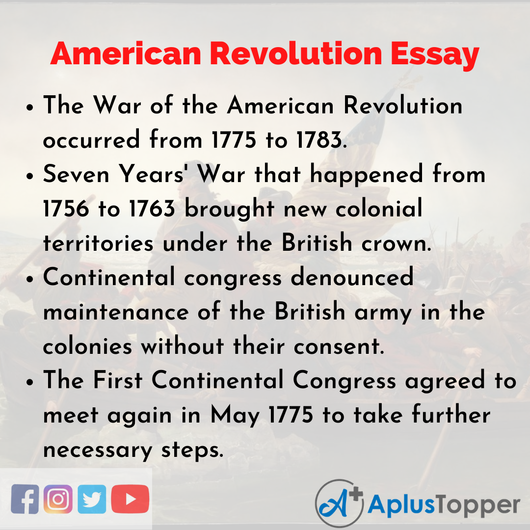 thesis statement about the revolutionary war