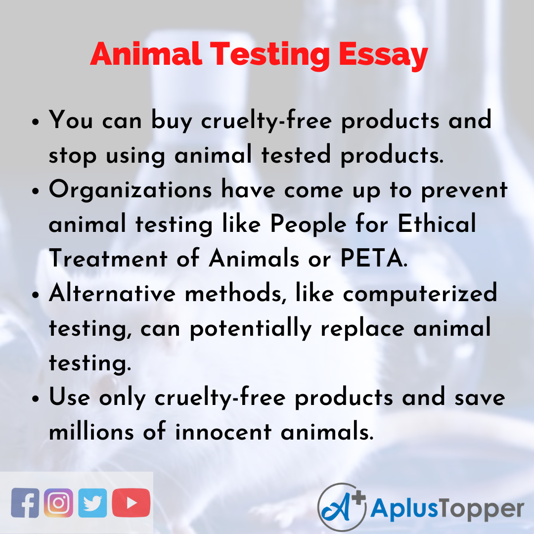 thesis statement about testing and experimentation on animals