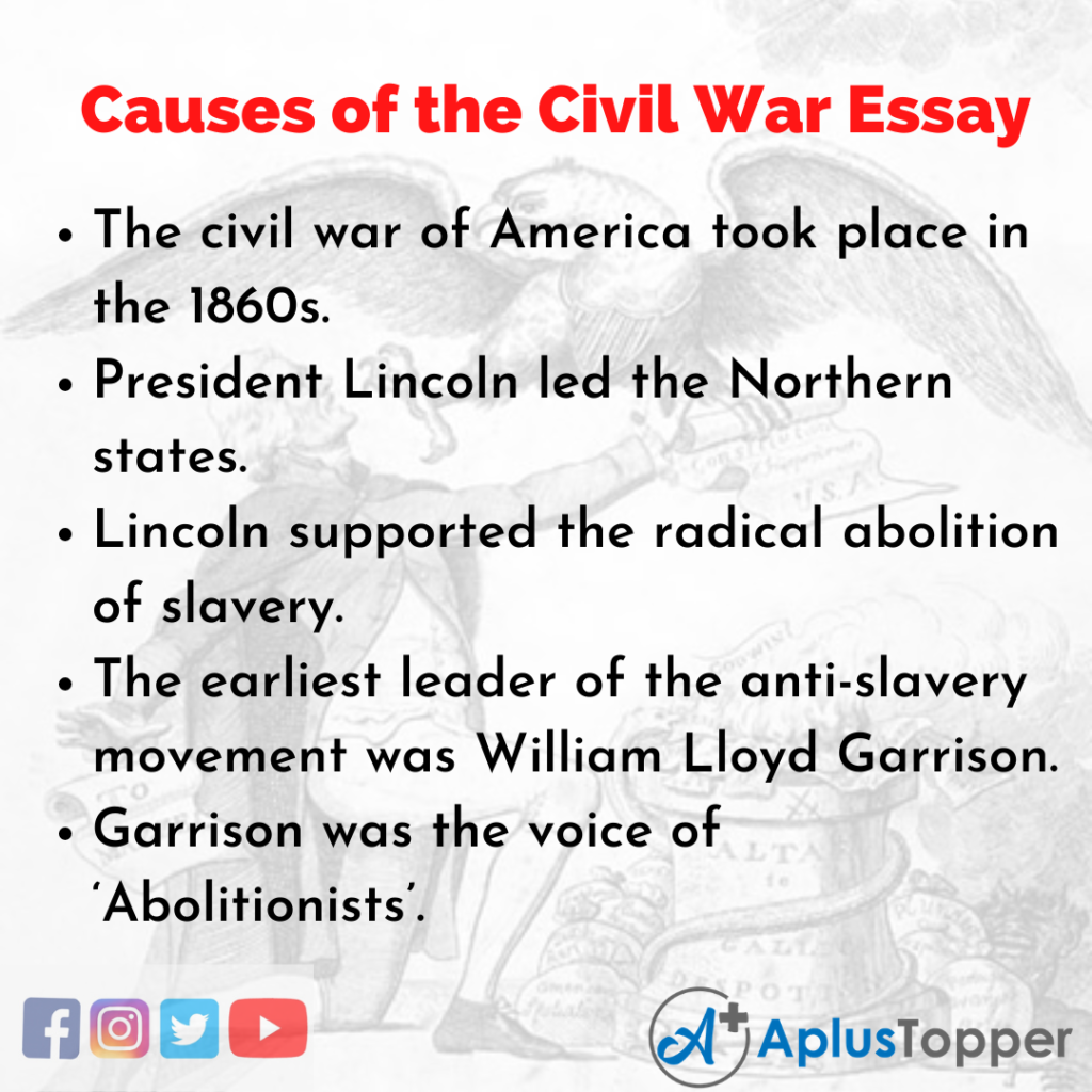 thesis statement for what caused the civil war