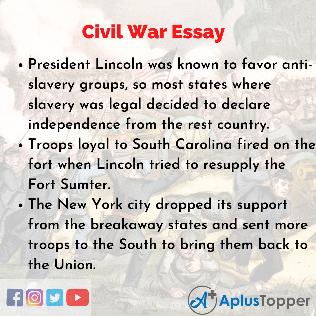 short essay on civil war