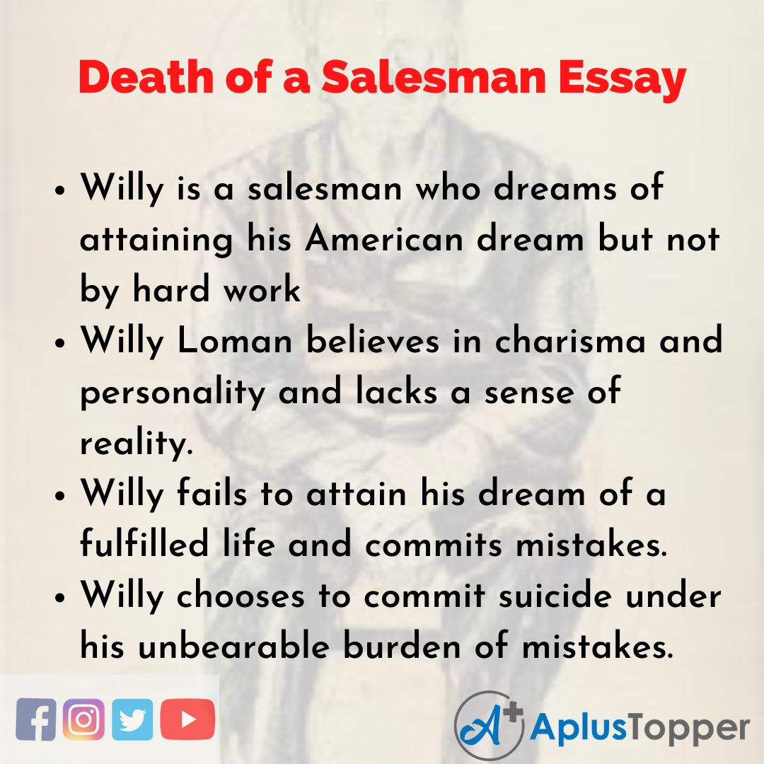 thesis statement and summary of death of a salesman act 1