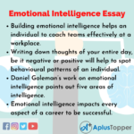 write essay on emotional intelligence