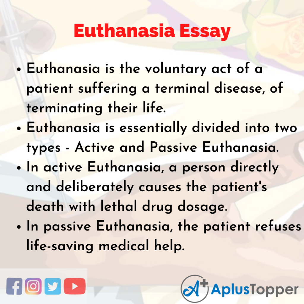 euthanasia essay in english