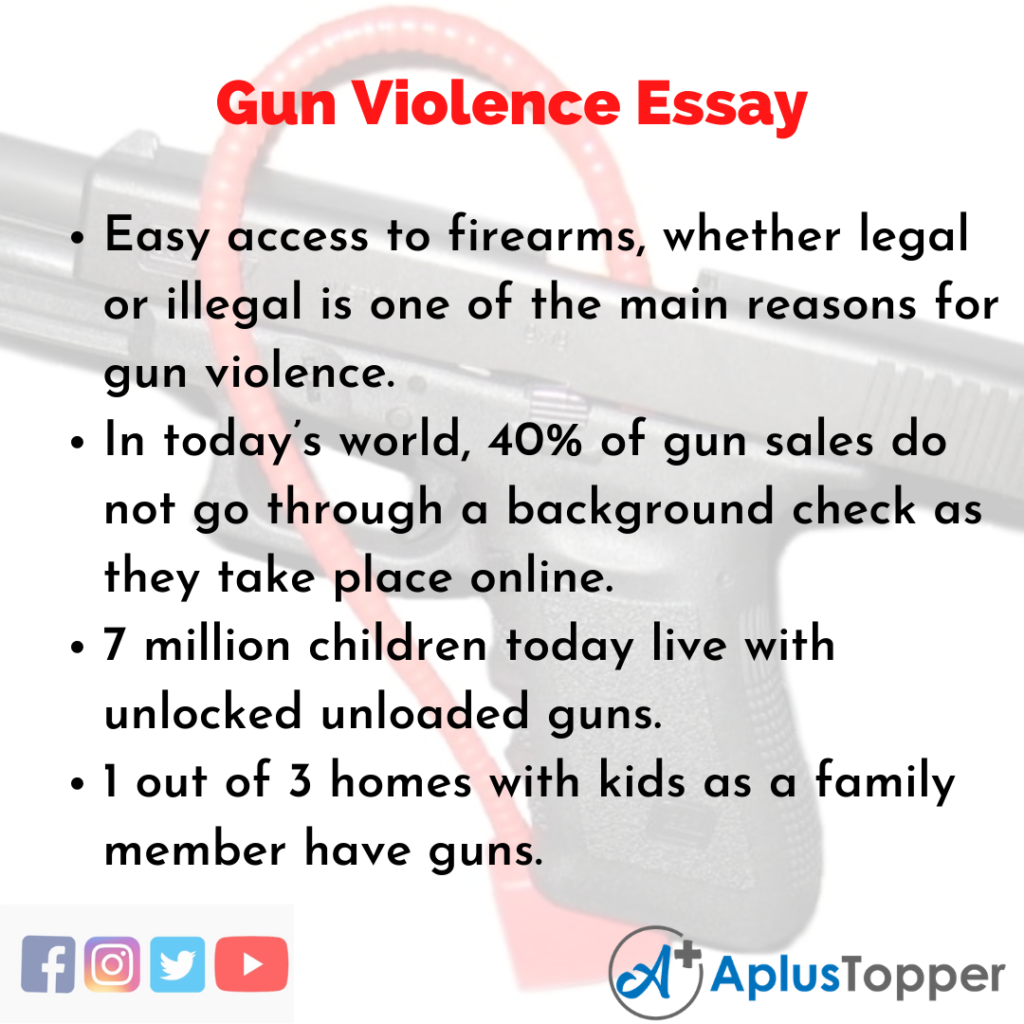 a thesis statement for gun violence