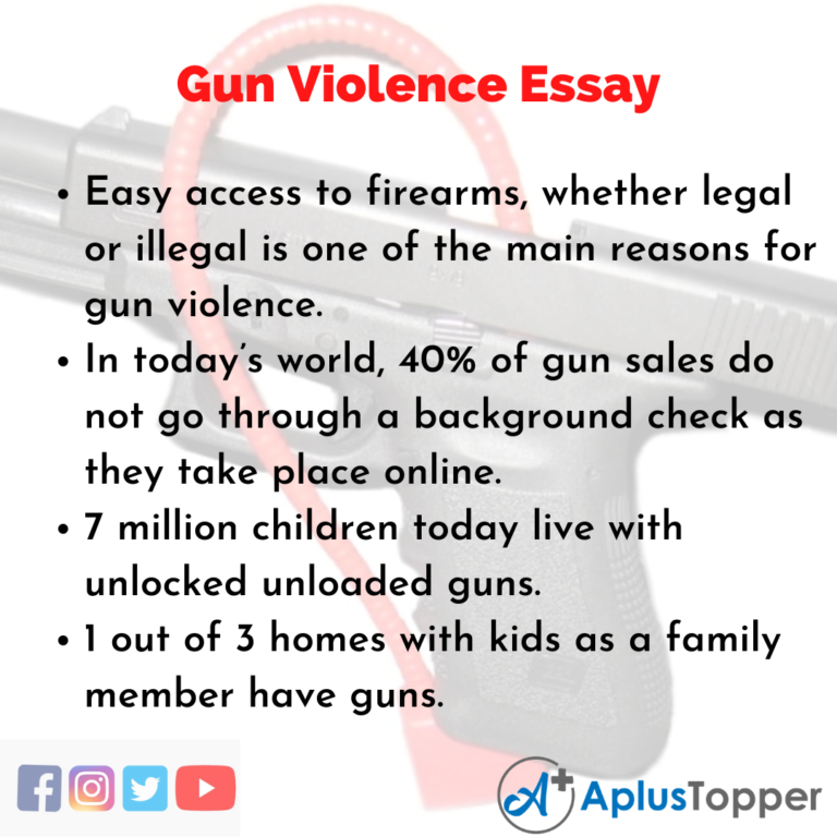 opening sentence for gun violence essay