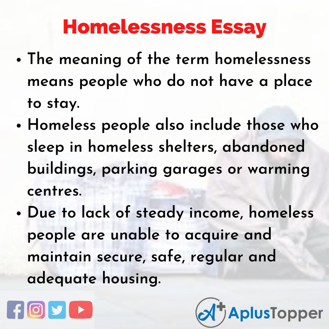persuasive essays on homelessness