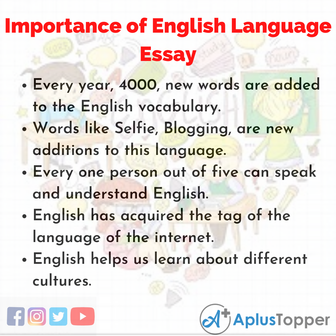 importance of learning english essay paragraph
