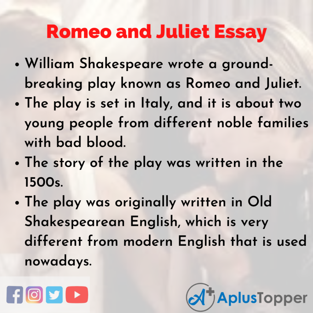 a literary essay on romeo and juliet