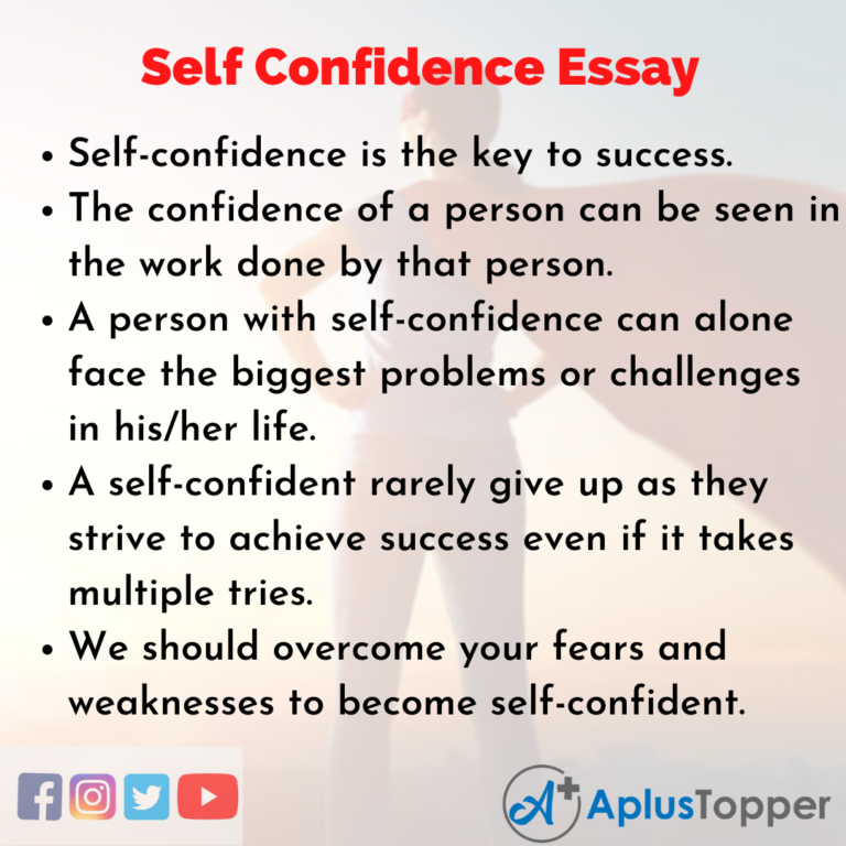 self confidence essay 100 words