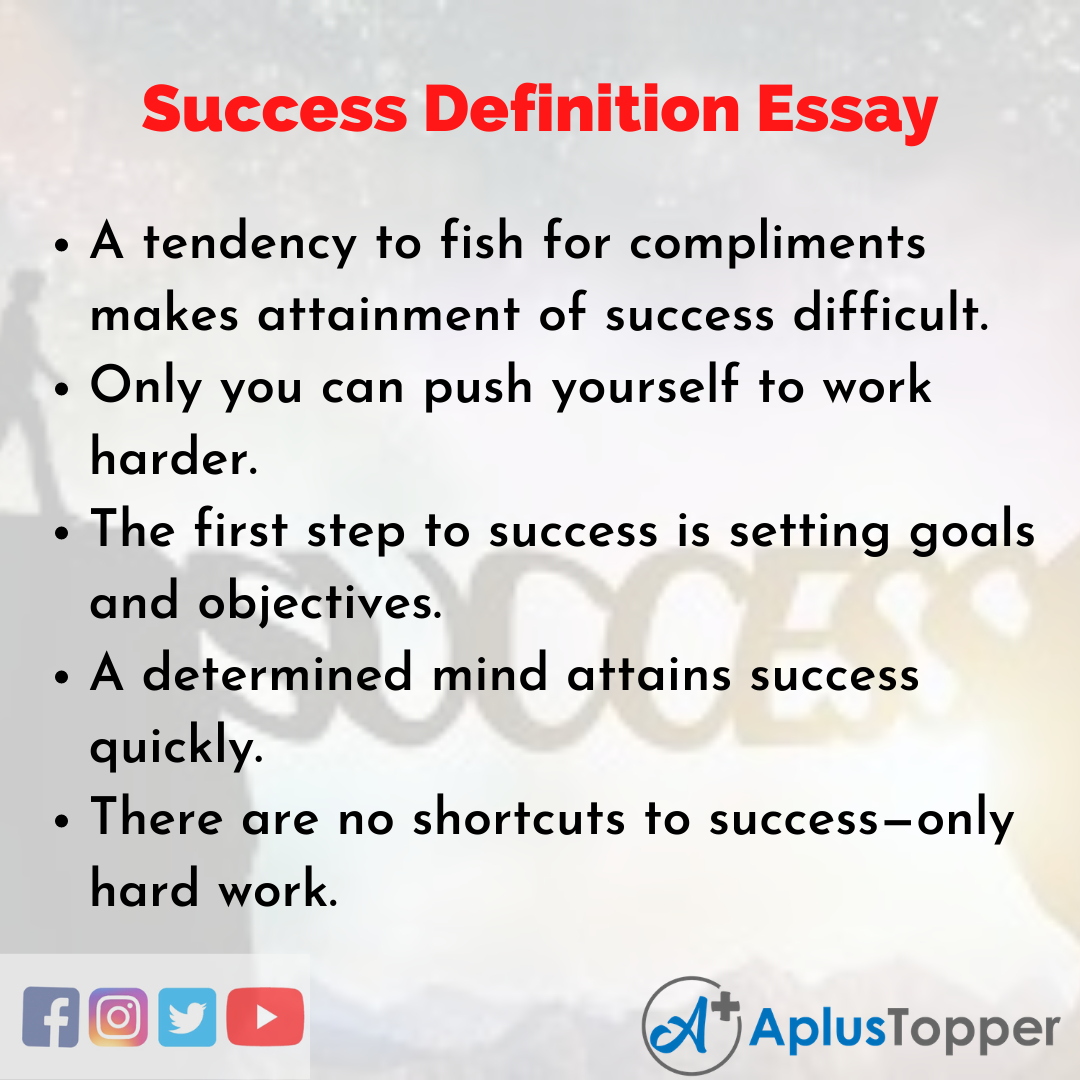 definition essay about success