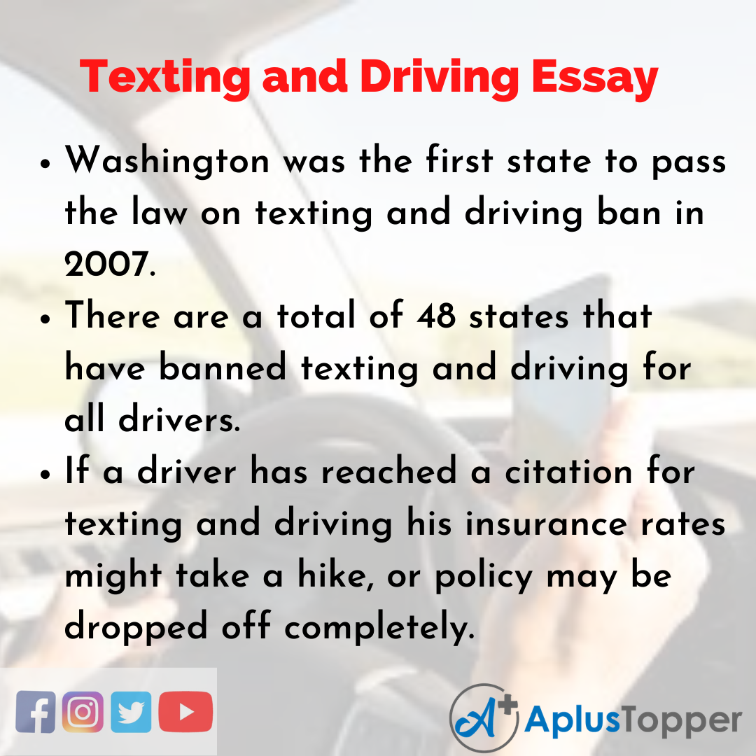 argumentative essay on texting and driving