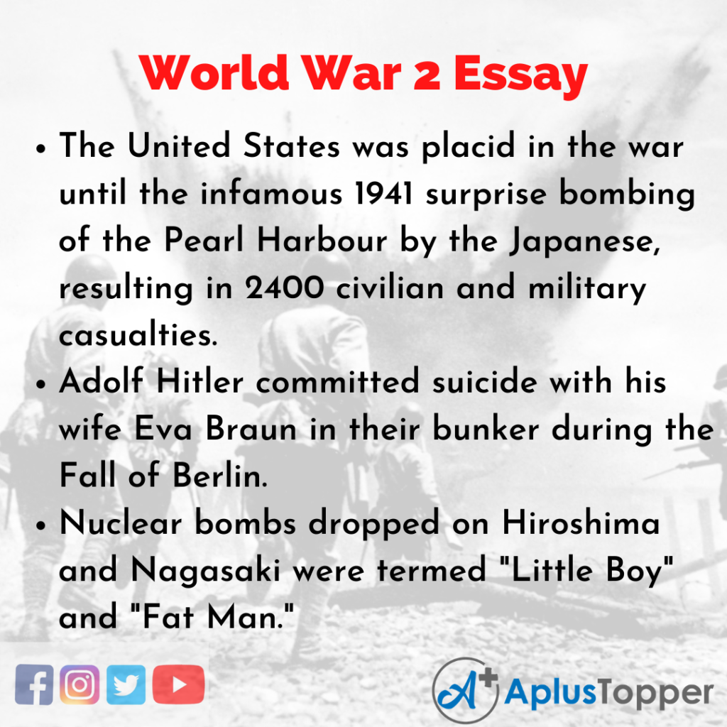3 paragraph essay about world war 2
