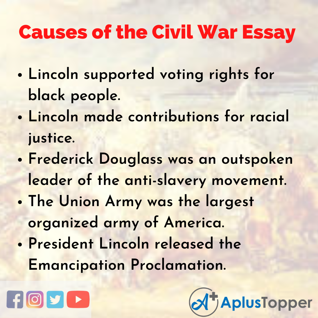 the causes of the civil war essay