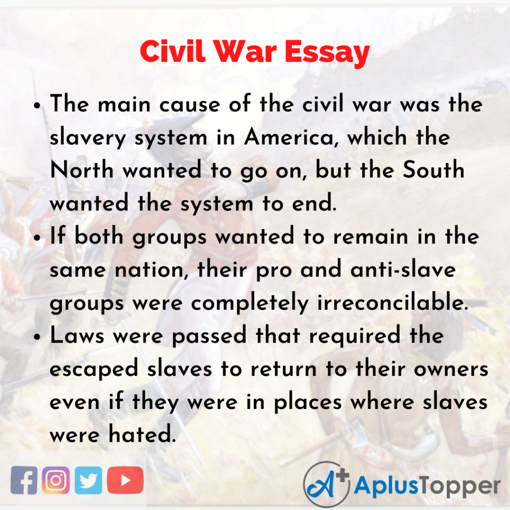 essay on civil war causes and peculiarities