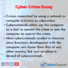 essay title for cyber crime