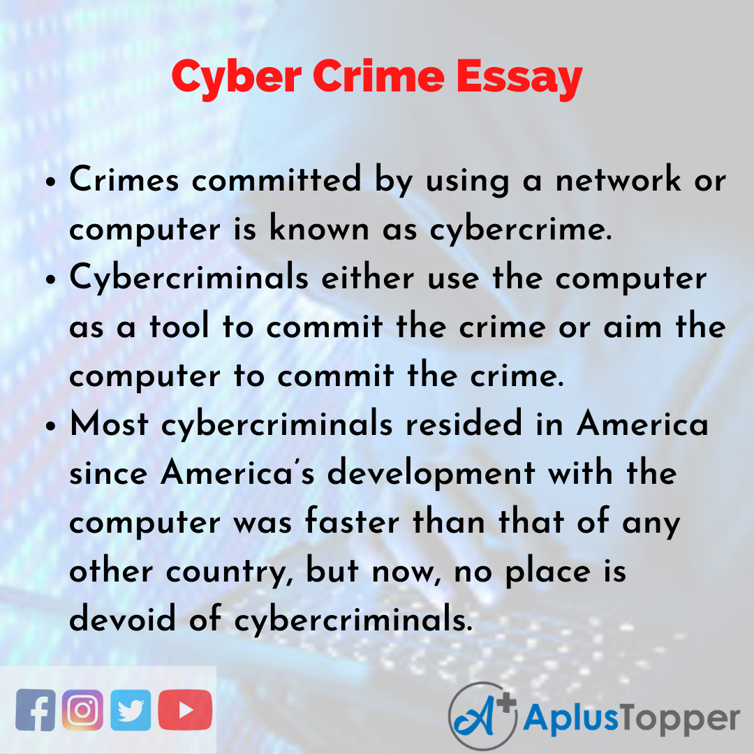 essay based on cyber crime