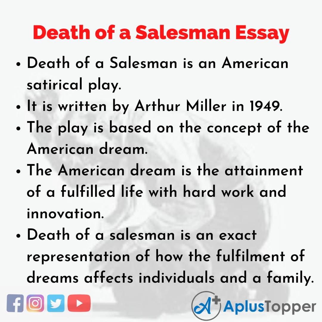 essay about american dream in death of salesman