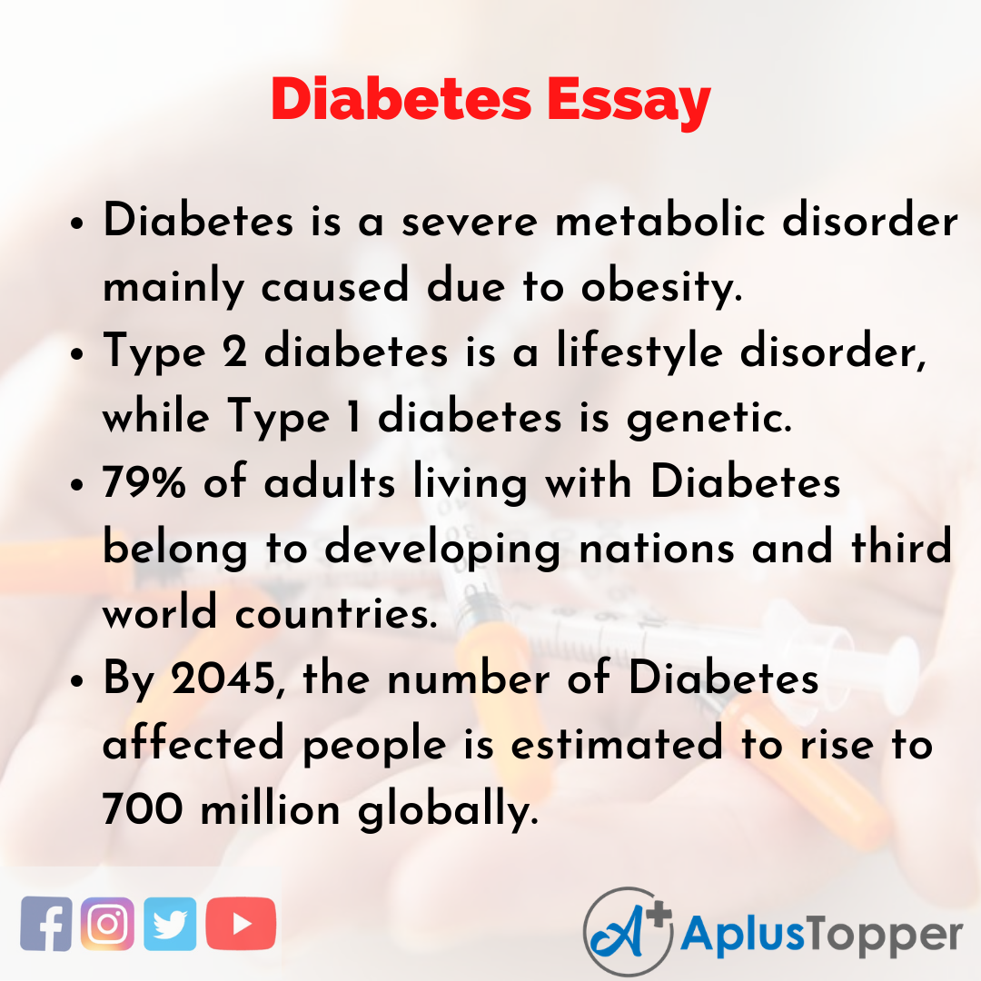 diabetes 3 paragraph essay