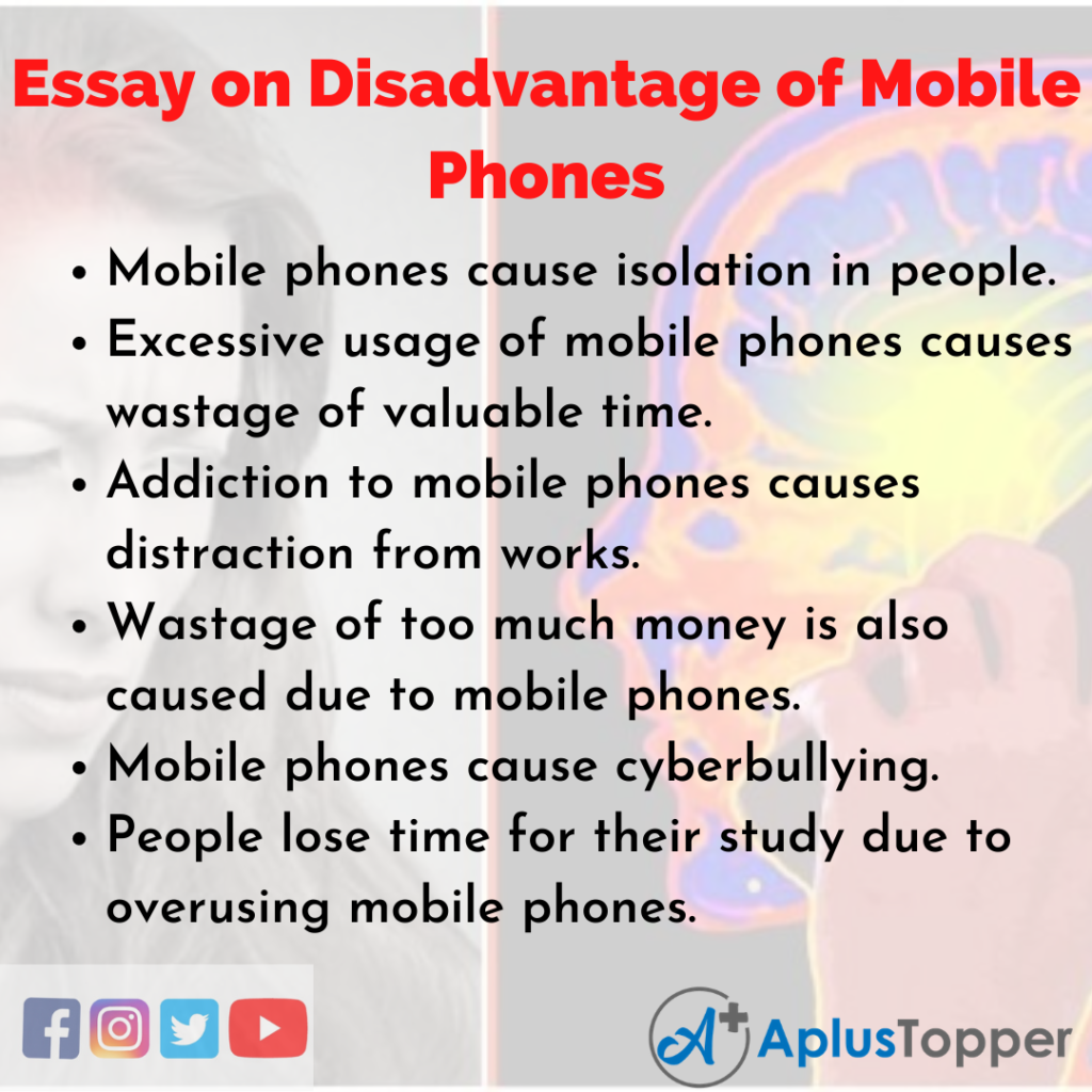 short essay on disadvantages of mobile phone