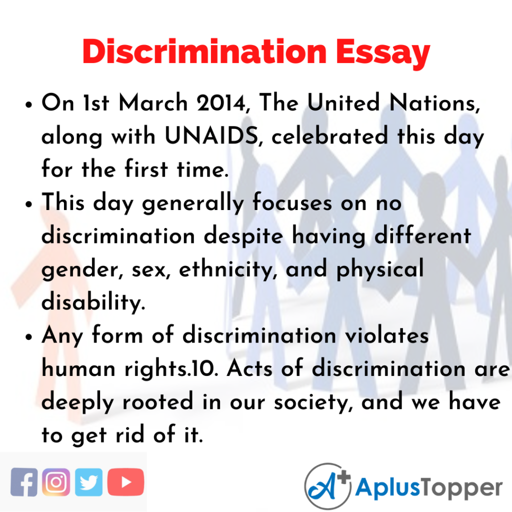 essay on overcoming discrimination